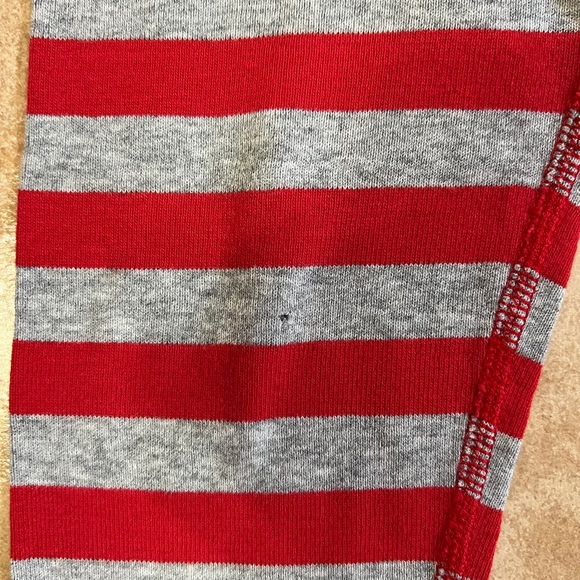 Hanna Andersson 3T Red and Gray Striped Pajamas - Picture 3 of 3